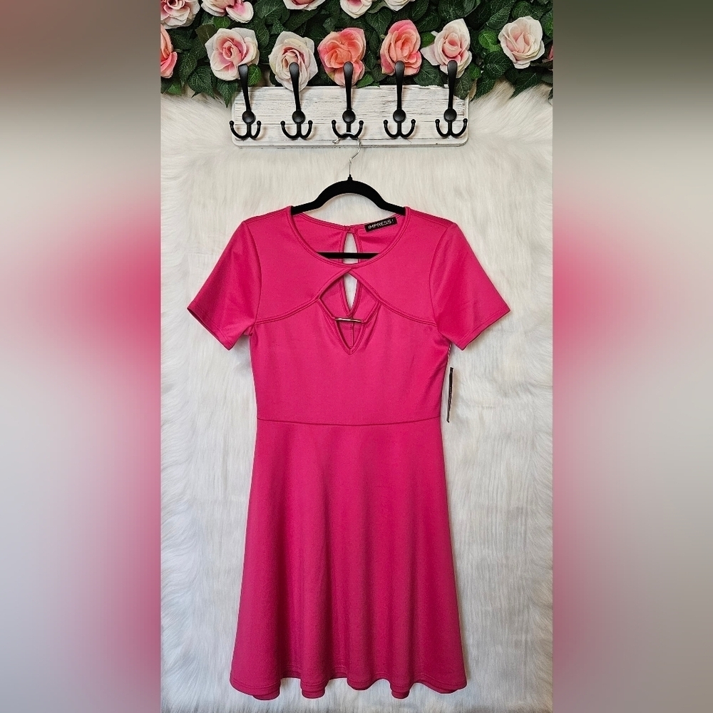 IMPRESS! Perfectly Pink Cut-out Mini Dress